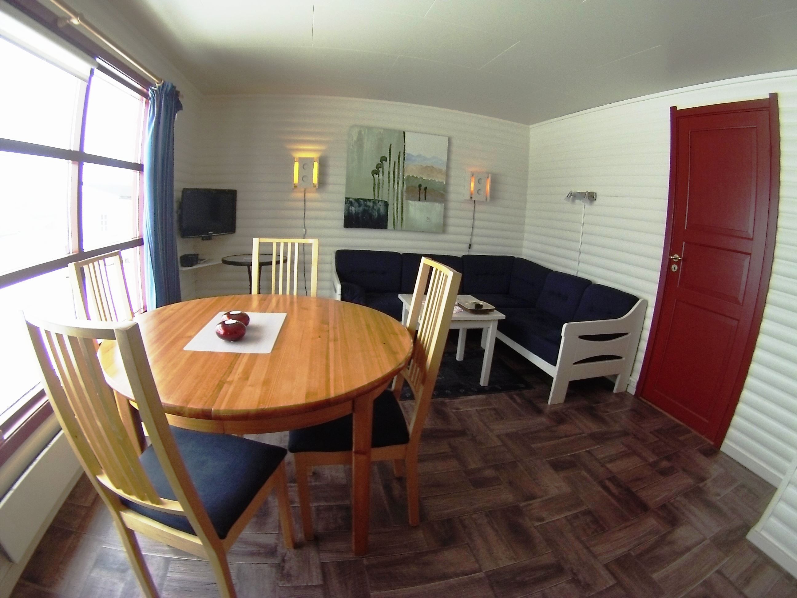 living room with tv