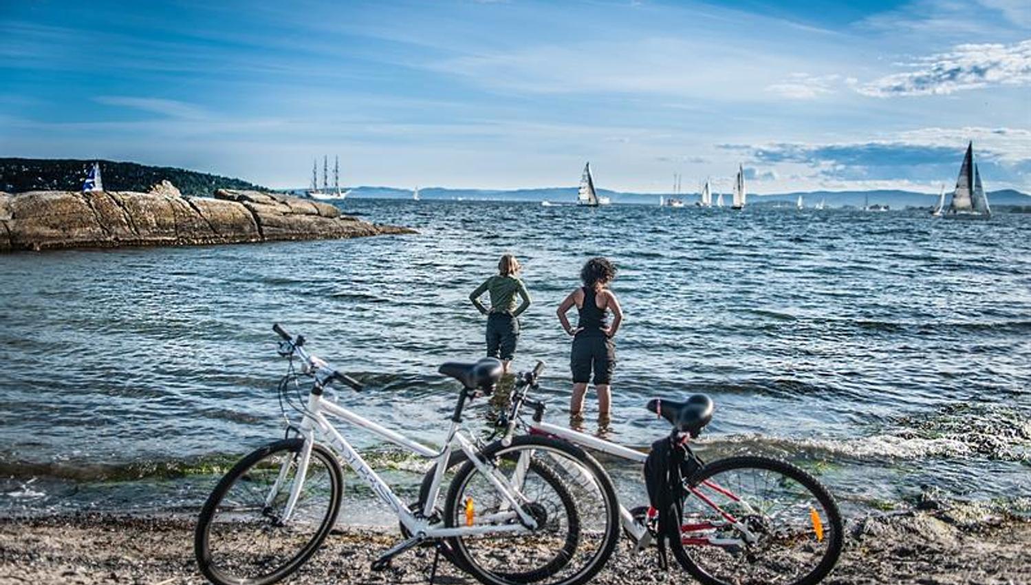 Bike tour by the beach.