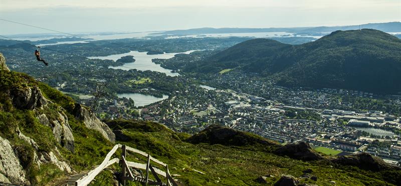 Zipline at Mt. Ulriken