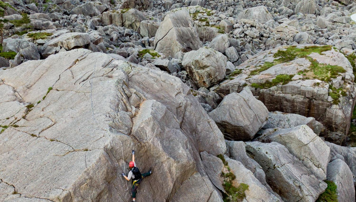 Climbing the Via Ferrata Gloppedalsura