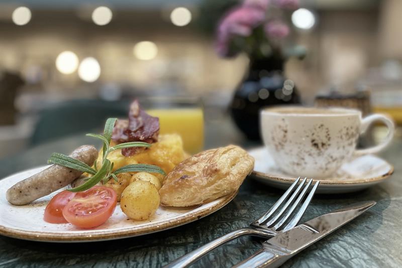 Detail photo of breakfast.
