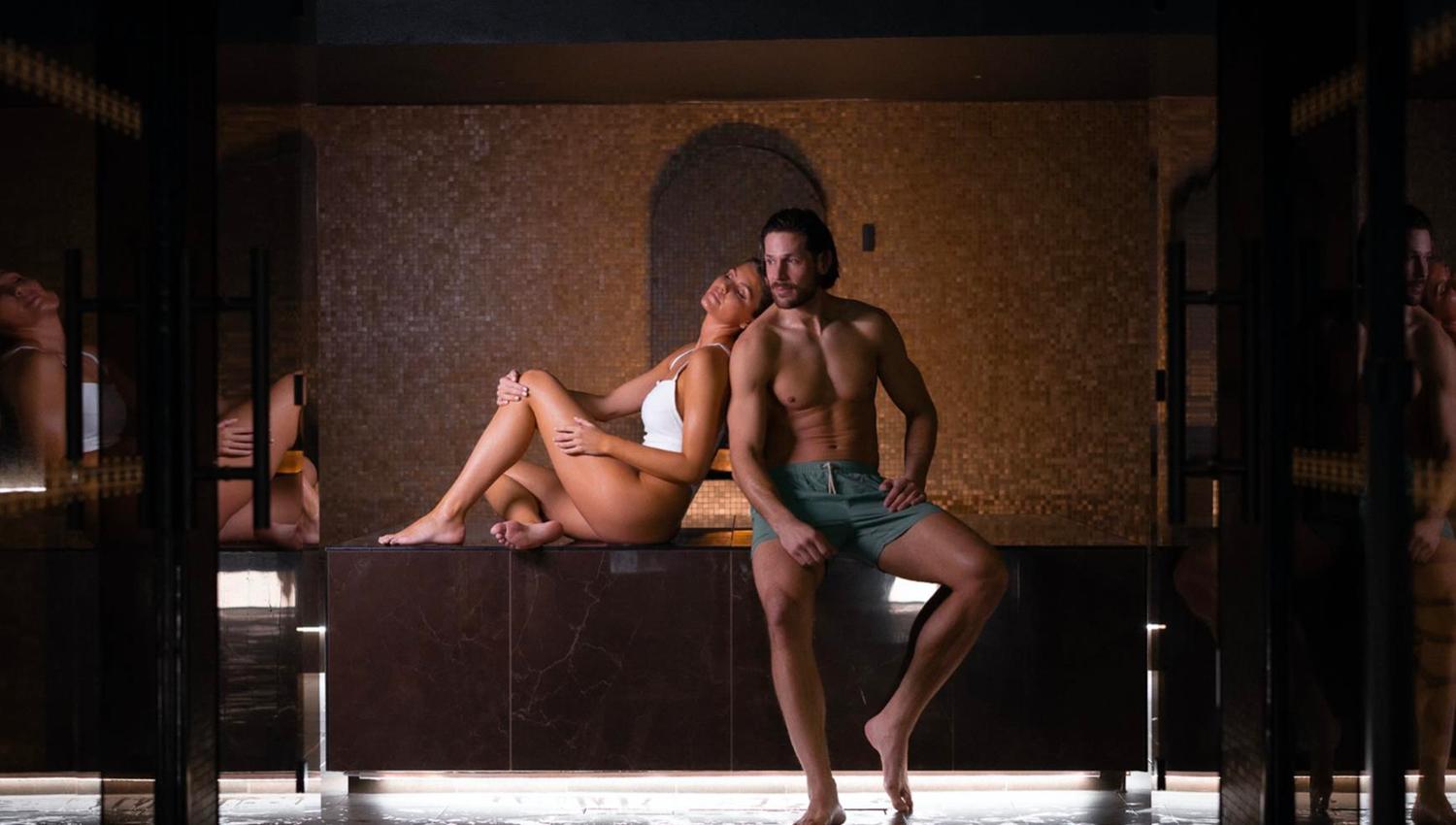 couple in a spa