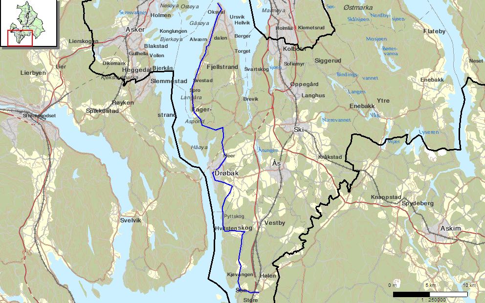 Sykkelrute Nesodden Son