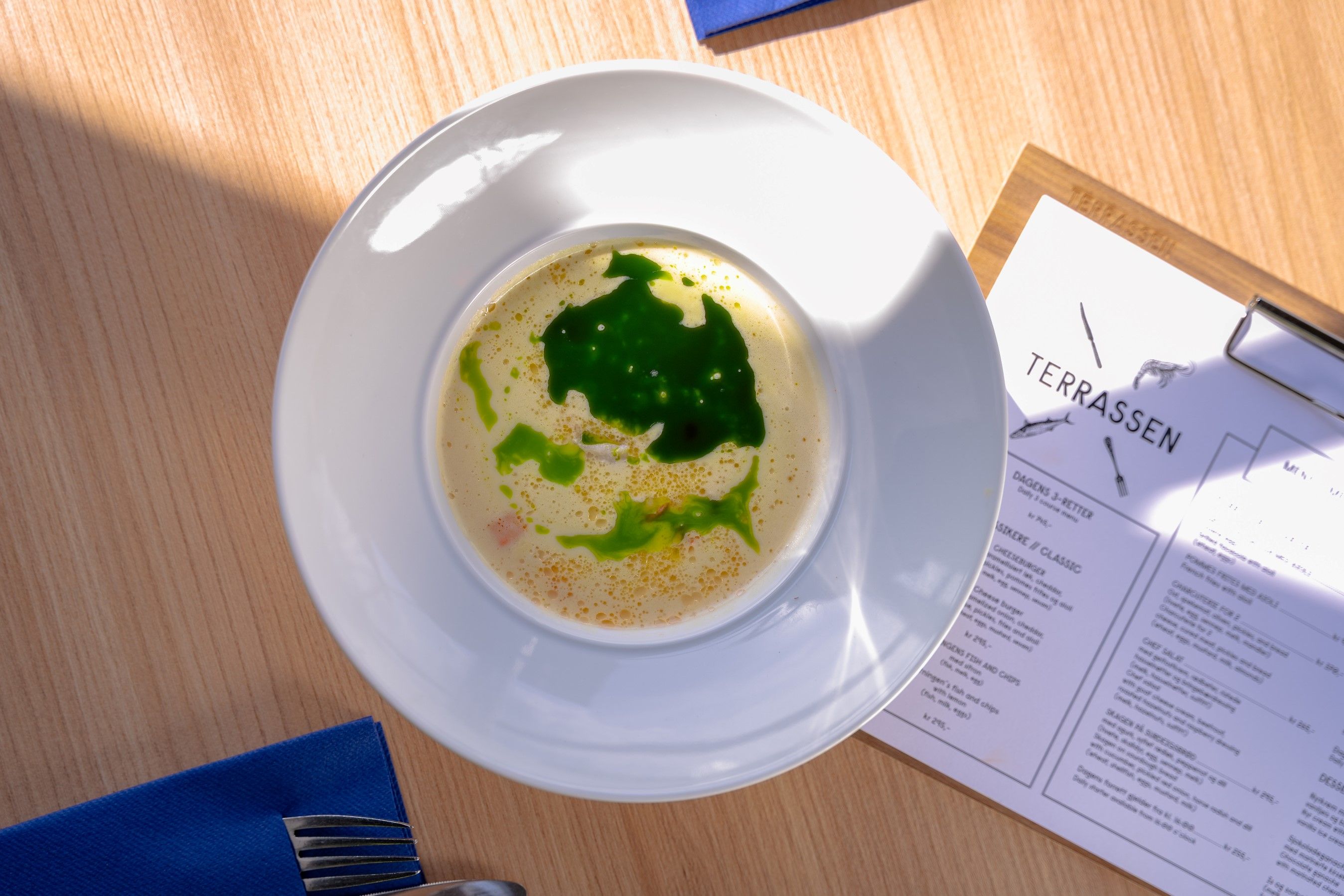 Detalj av suppe i en skål