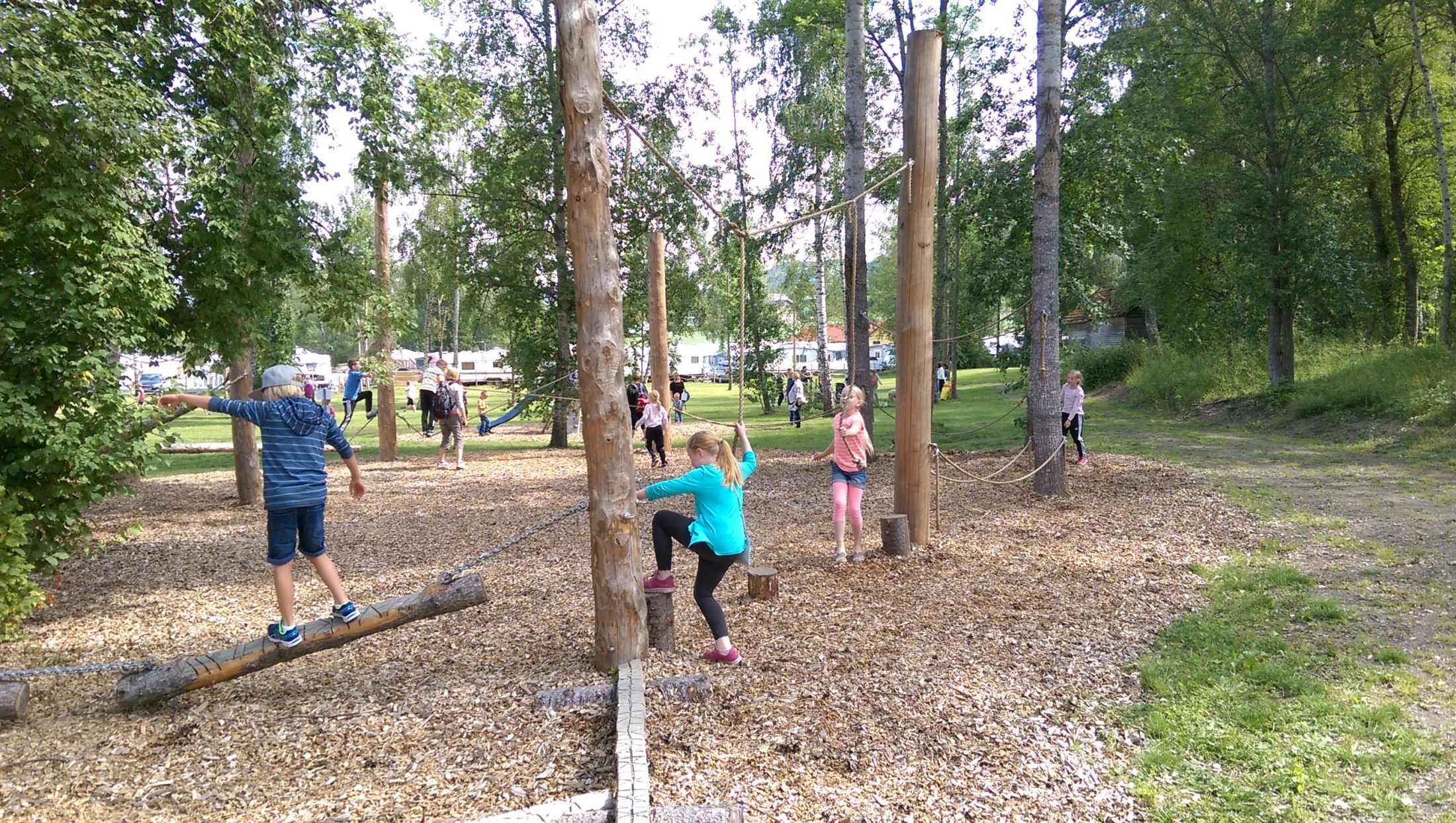 The natural climbing park in Evjua Strandpark
