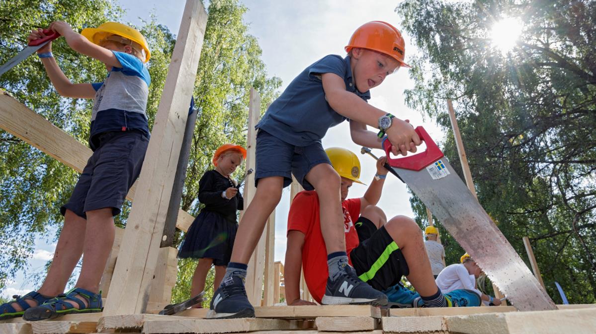 Sageaktivitet på Anno Norsk skogmuseum