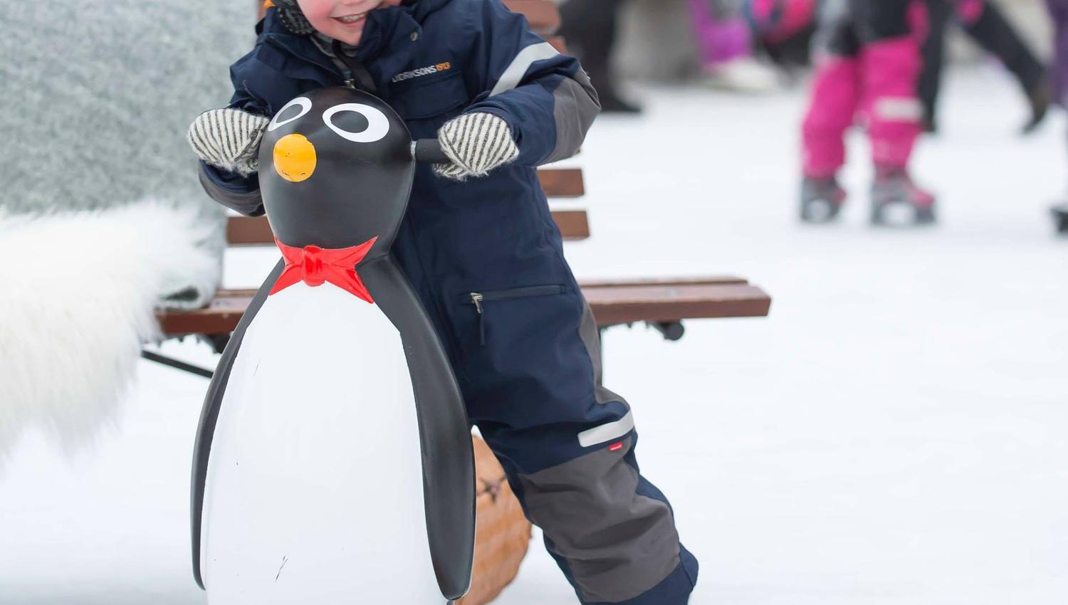 Skøytebanen med leker