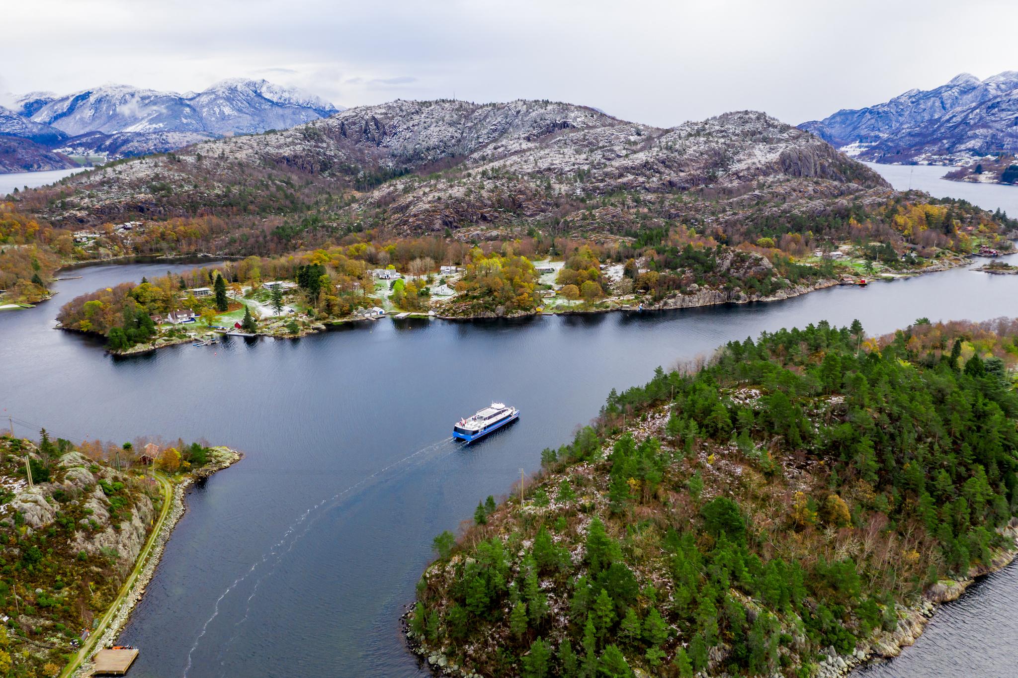 Fjordcruise Lysefjorden og Preikestolen fra Stavanger