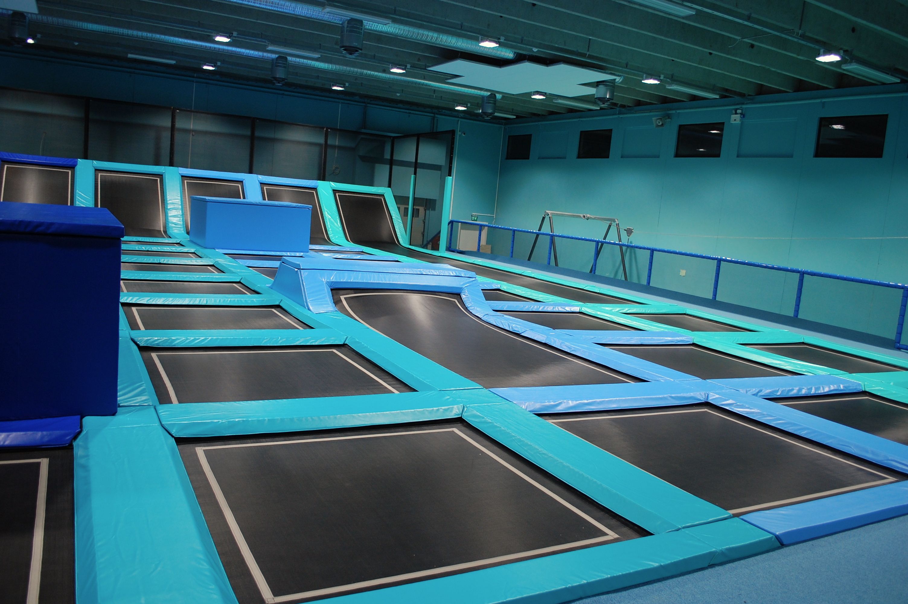 Trampoliner på Svev Trampolinepark. Foto.