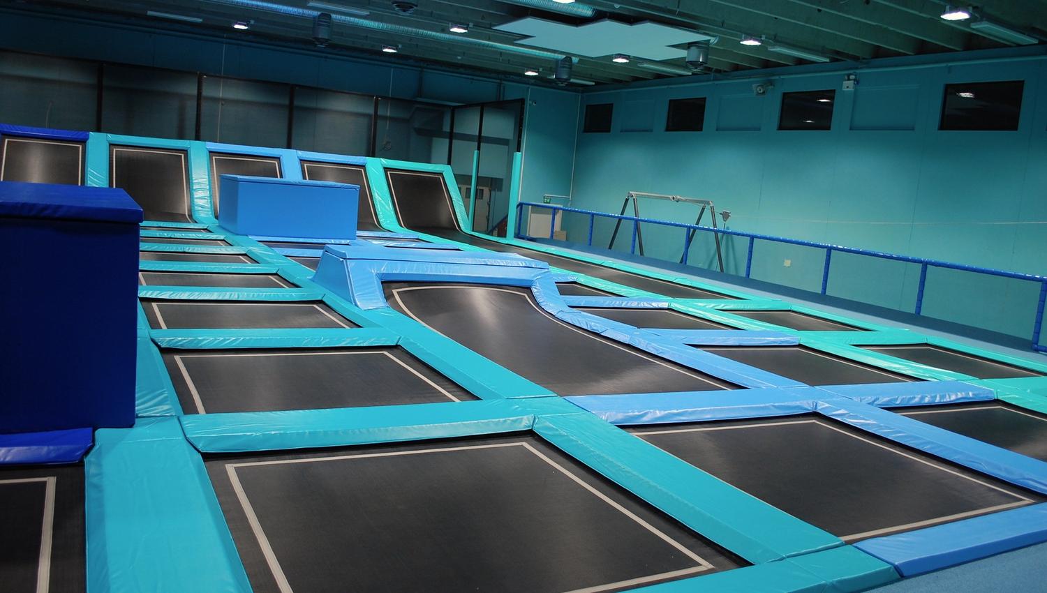 Trampoliner på Svev Trampolinepark. Foto.