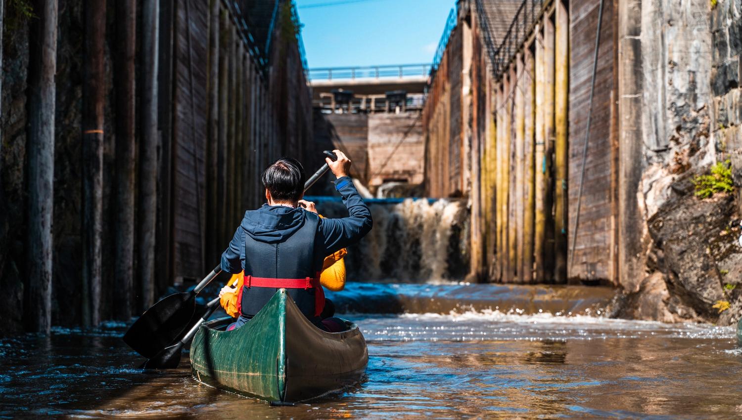 Kanopadling Ørje sluser
