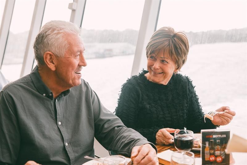 Elderly couple, Fjord Line