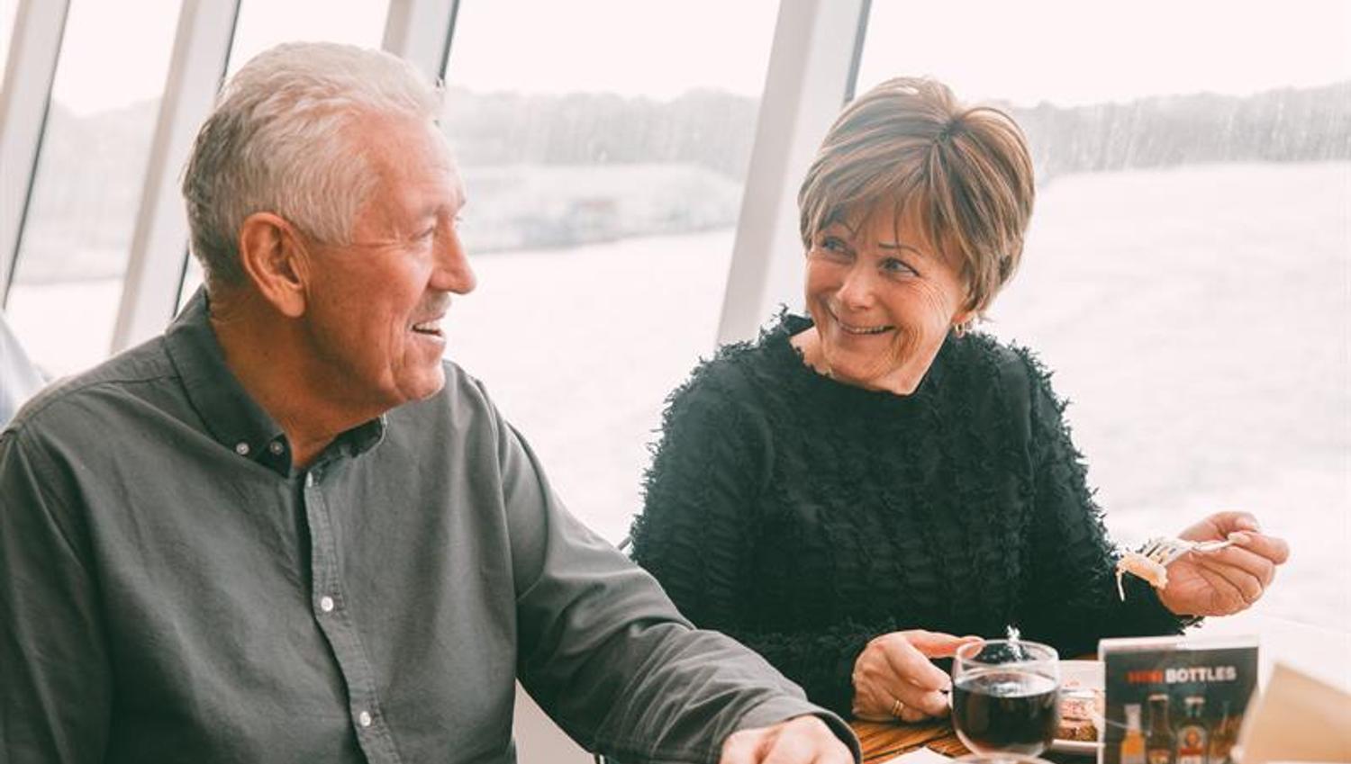 Elderly couple, Fjord Line
