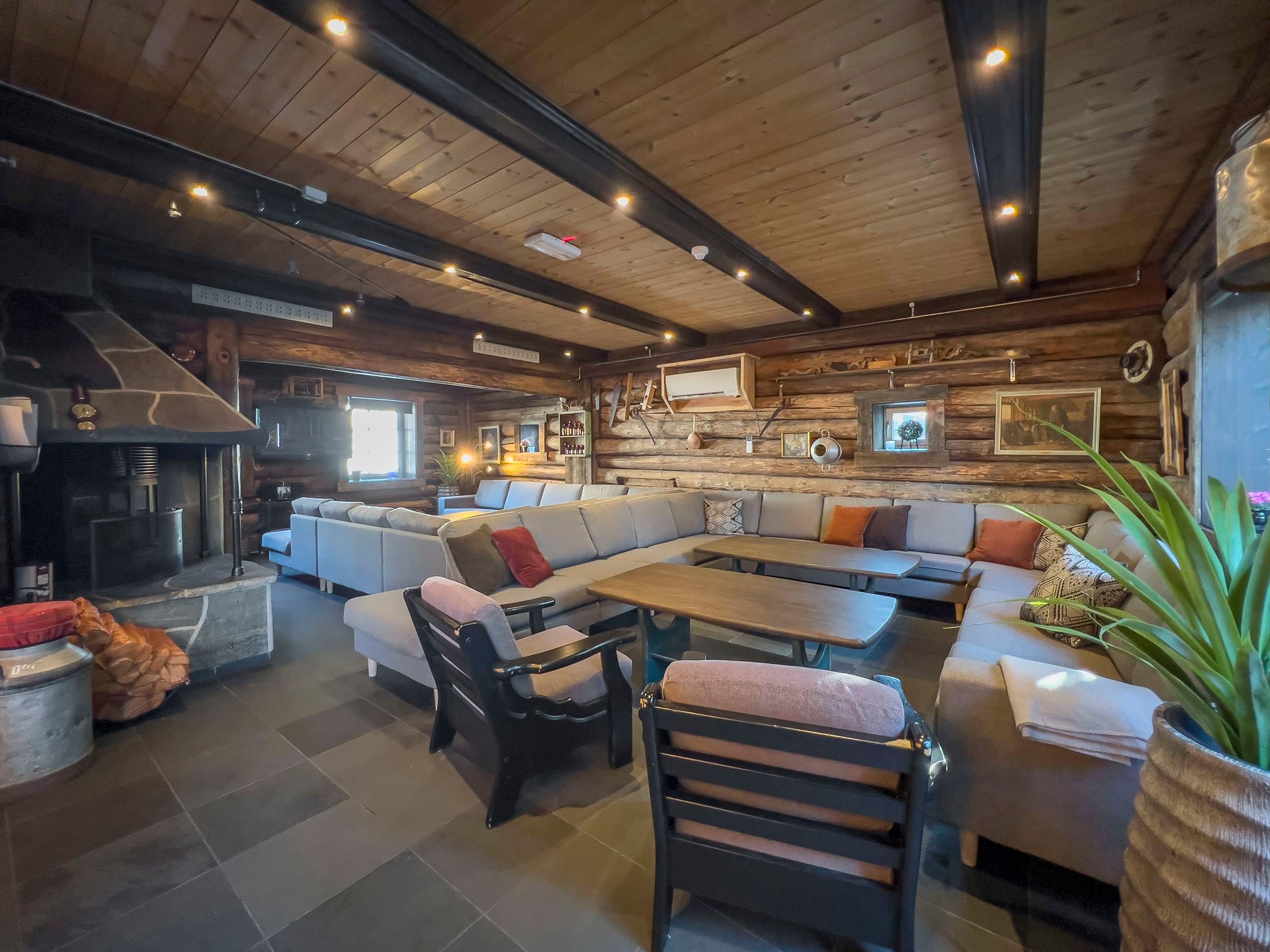 Living room with and sofas.