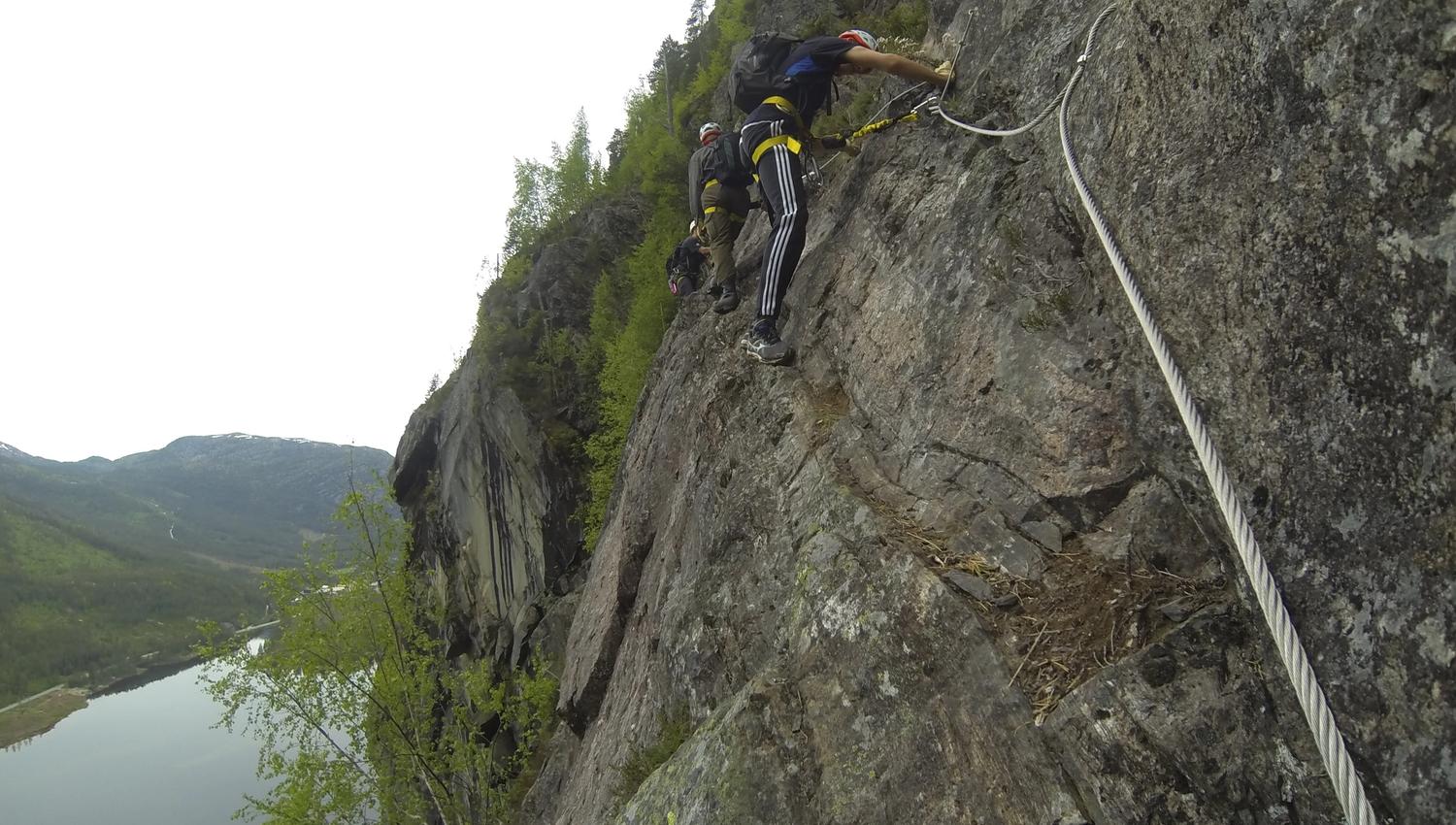 Via ferrata Straumsfjellet, Valle