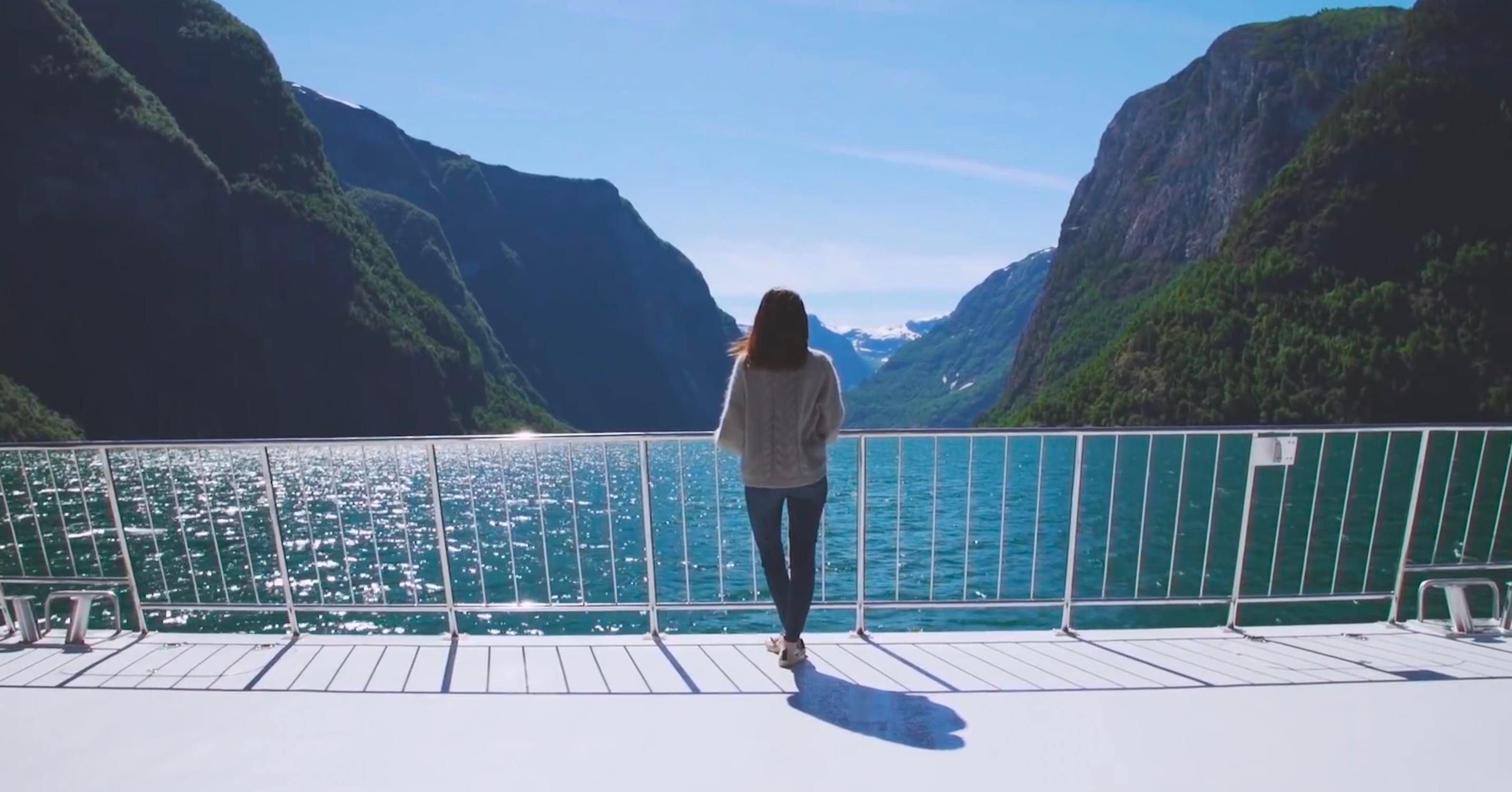 A view of the fjord on the Norway in a Nutshell tour