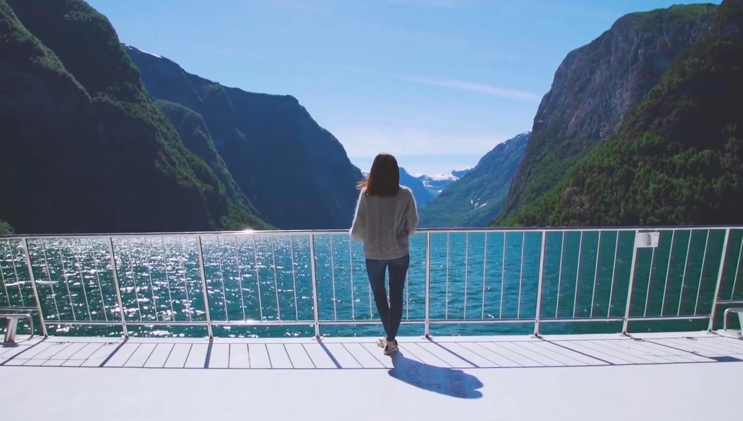 A view of the fjord on the Norway in a Nutshell tour