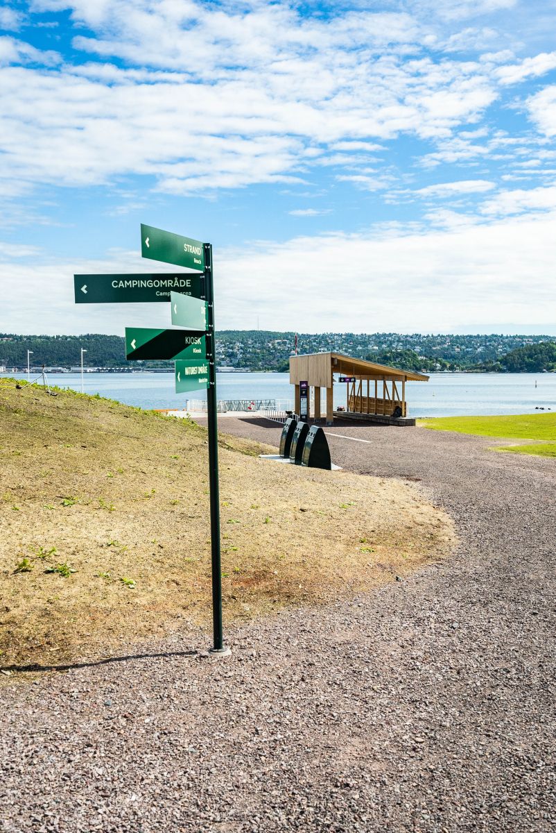 skilt på Langøyene