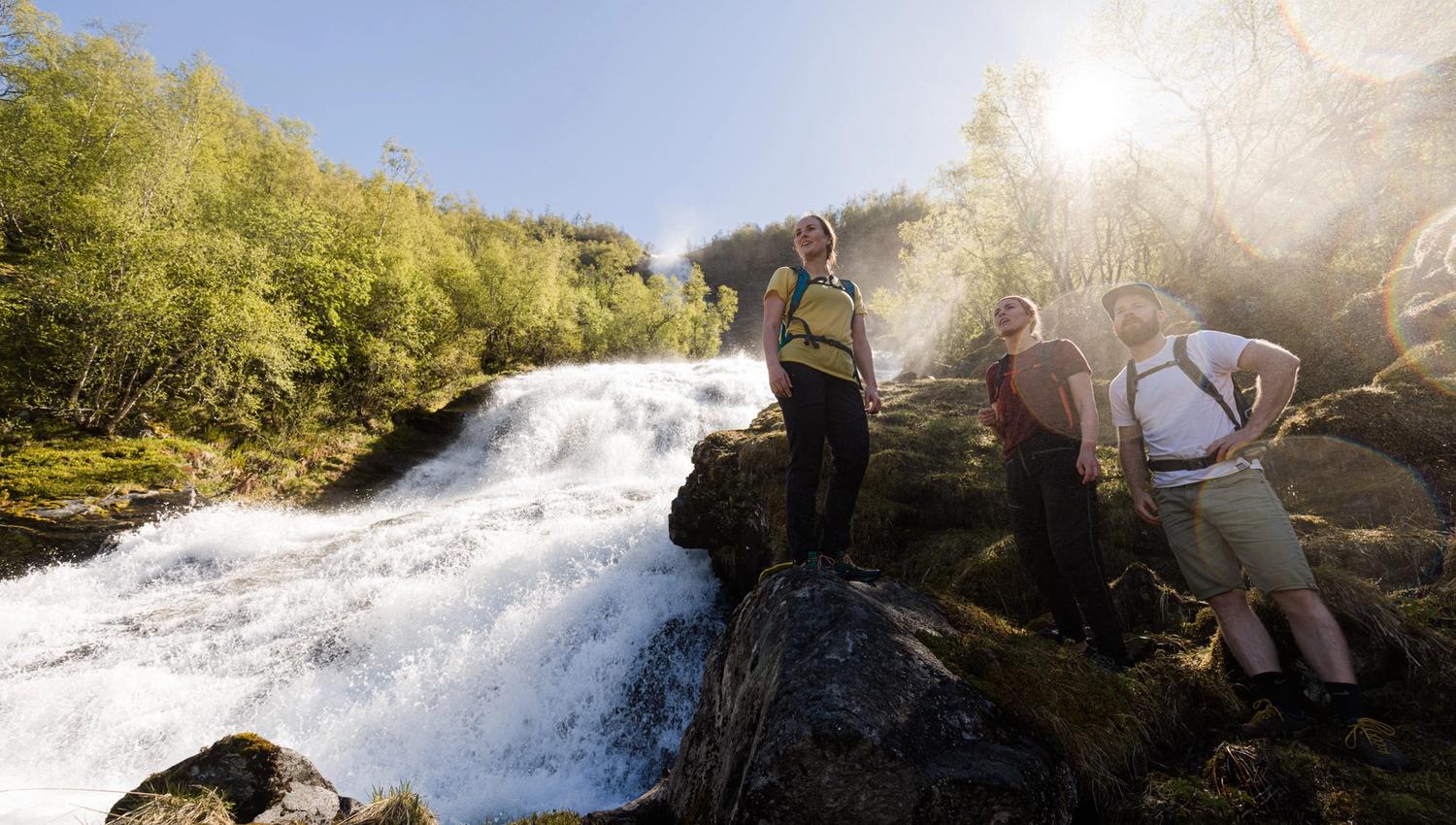 Between waterfalls, there is also a view of the Geirangerfjord