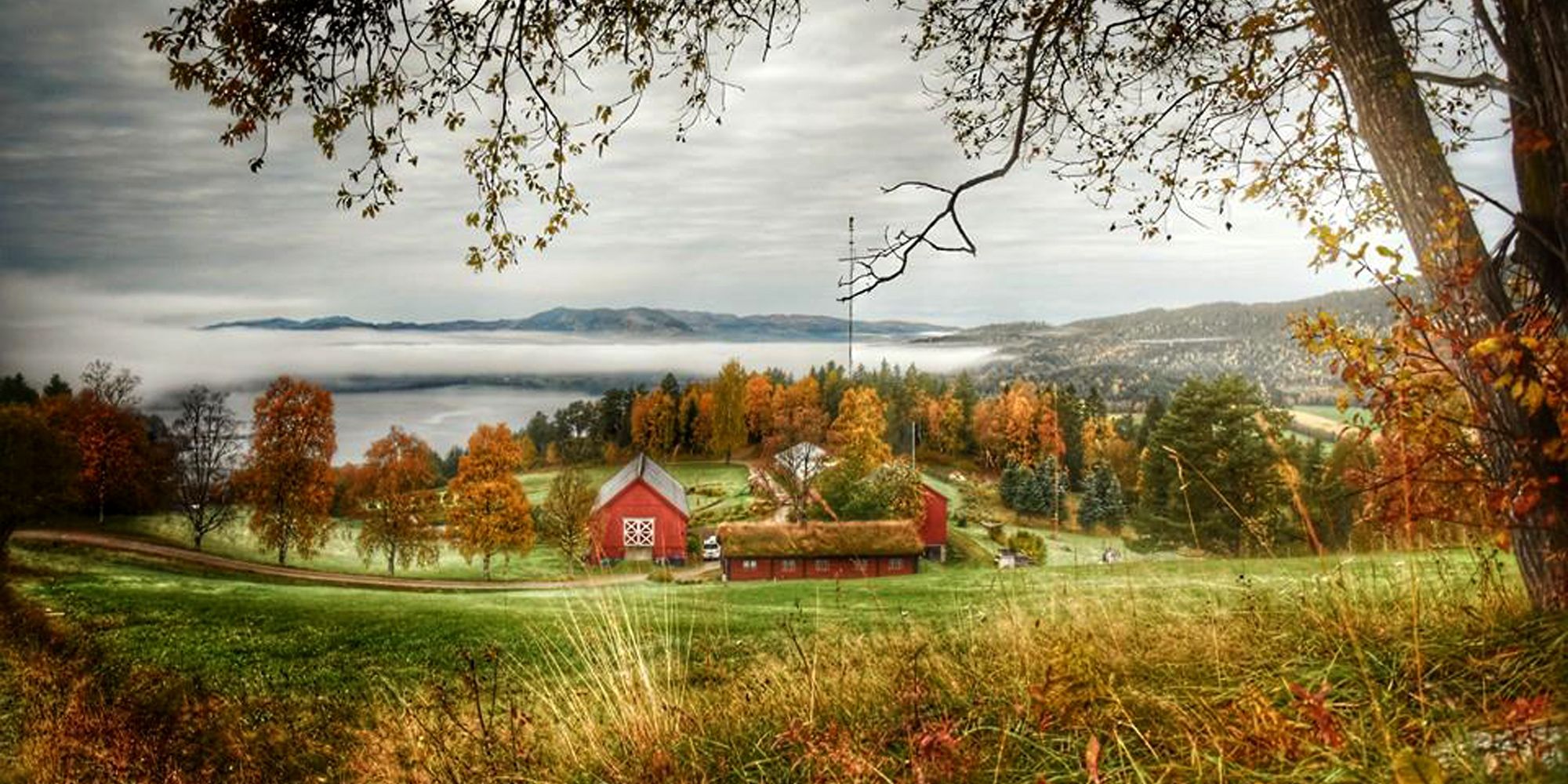 Yttervik farm at autumn
