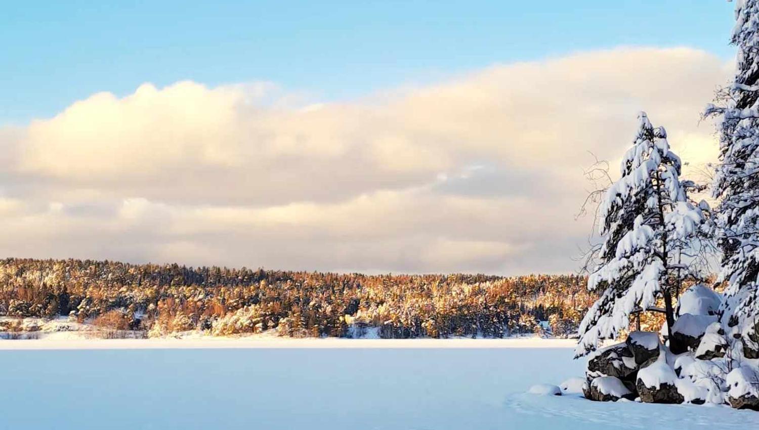 Frozen lake