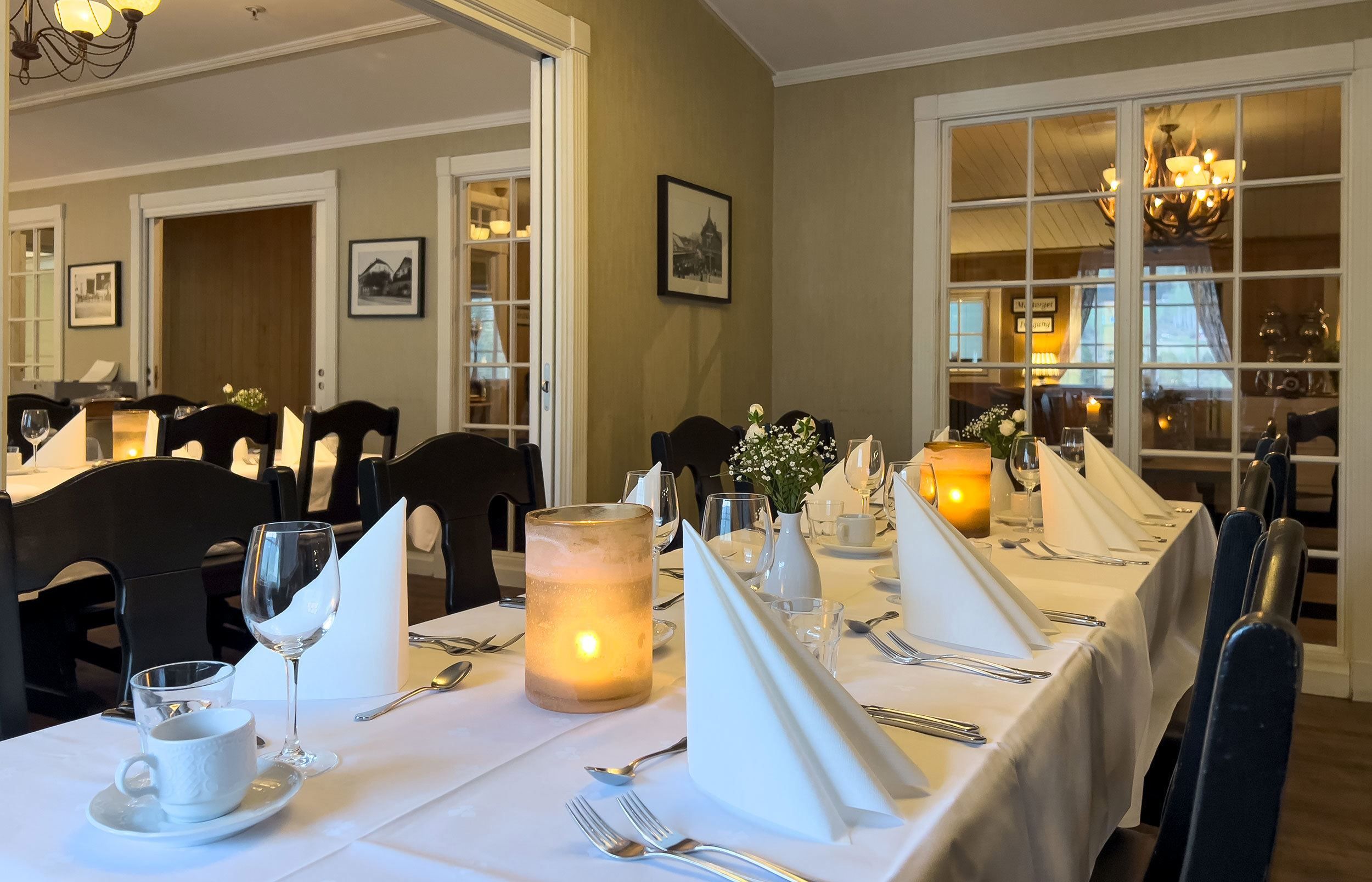 A table set for a dinner party.