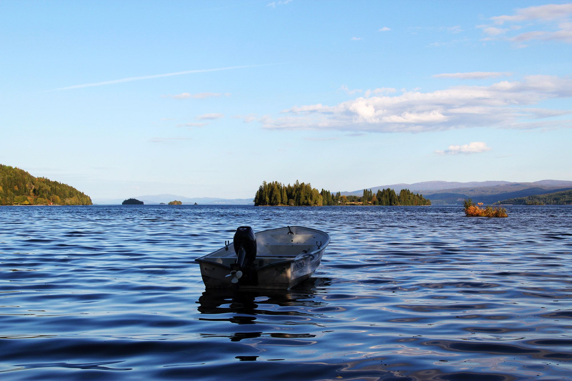 Boats for hire at the camping place