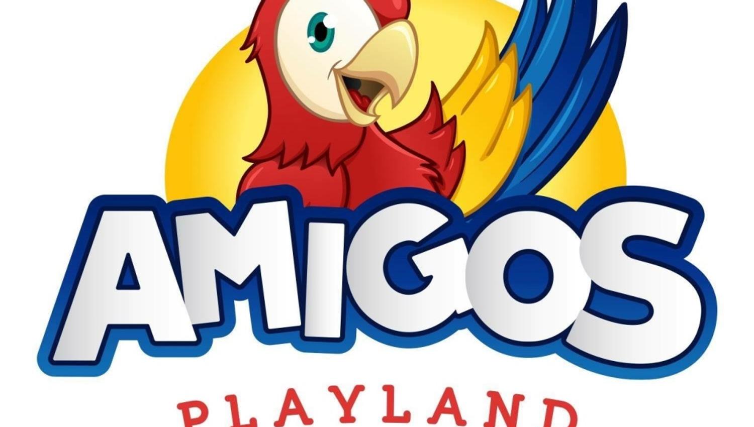 Amigos logo - en fargerik papegøye
