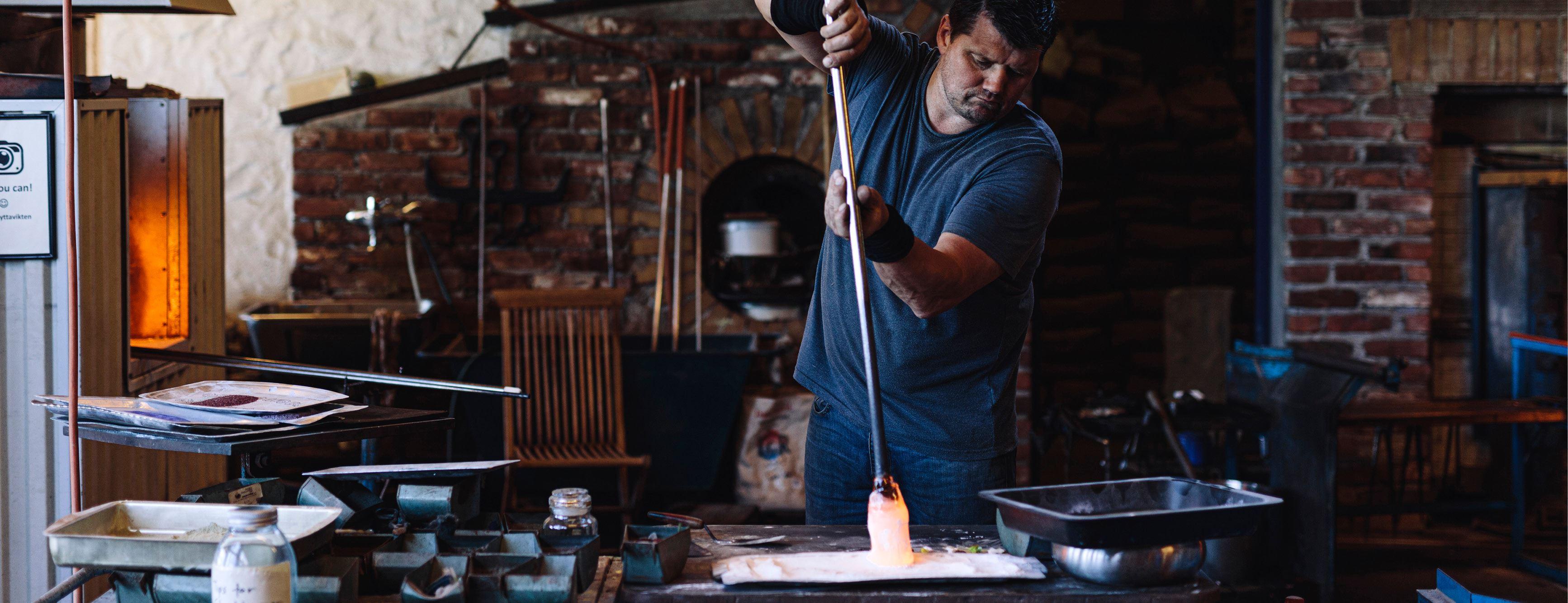 Glasshytta på Vikten