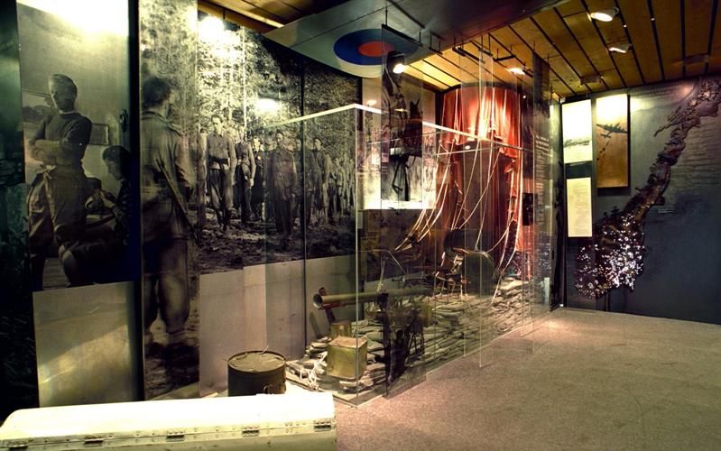 Vitrine i utstillingen