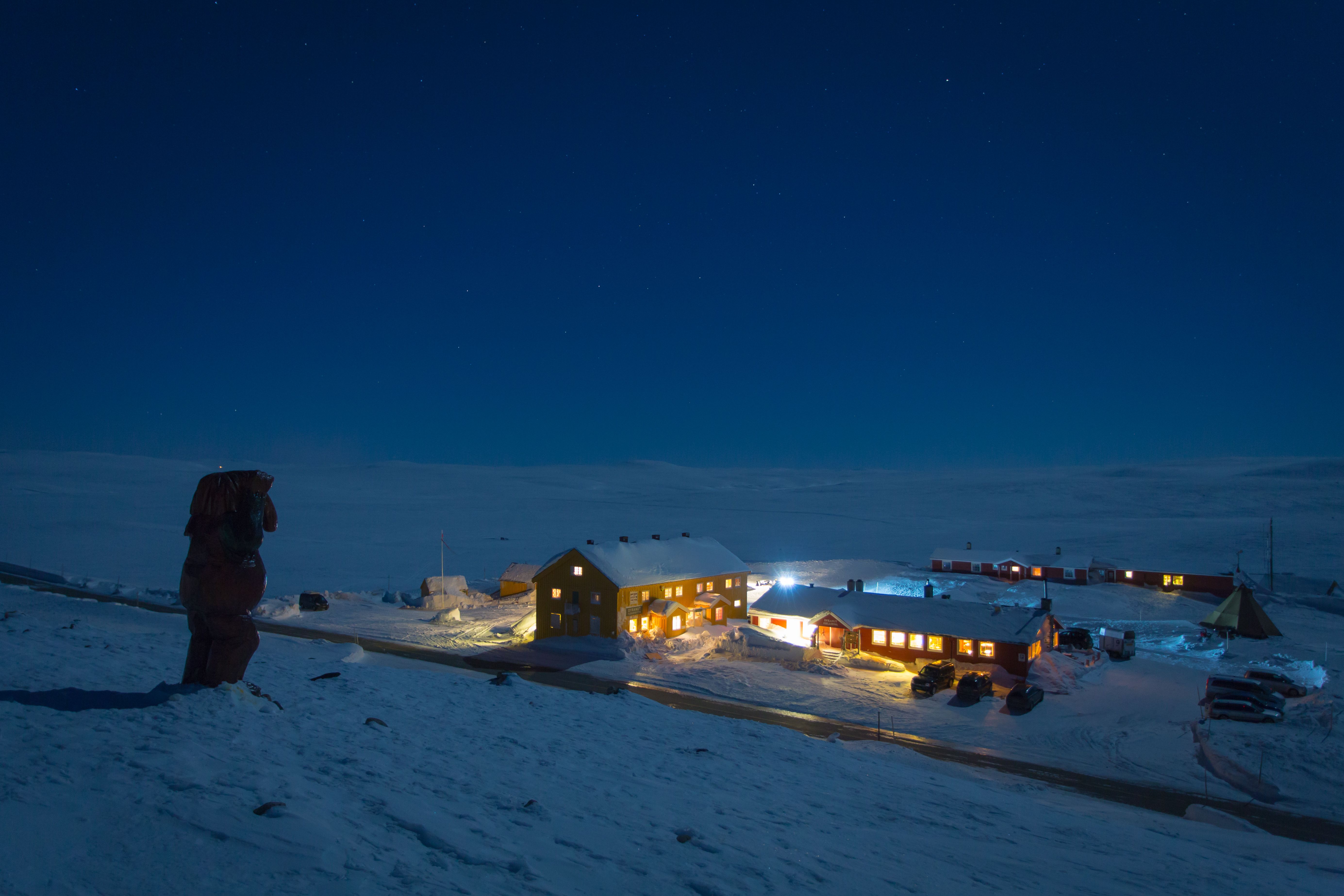 Vinter på Dyranut Fjellstova, Hardangervidda.