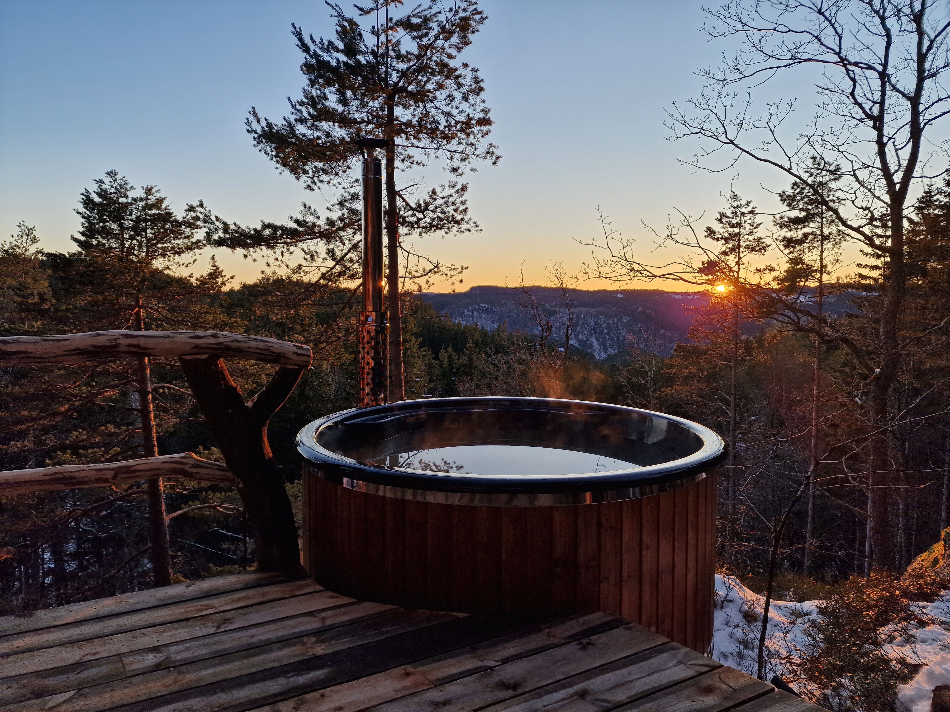 Sunset hottub
