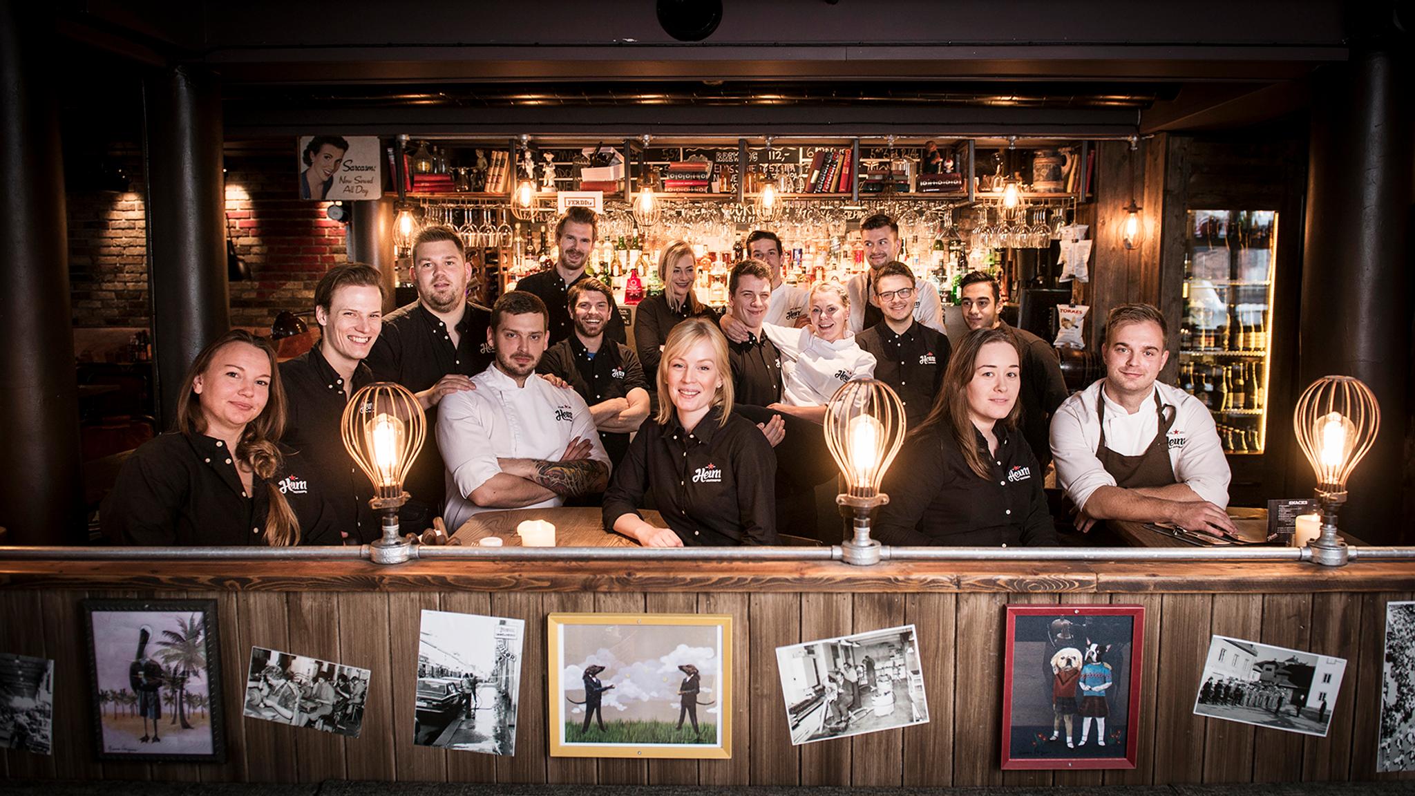 The employees at Heim Gastropub in LIllehammer