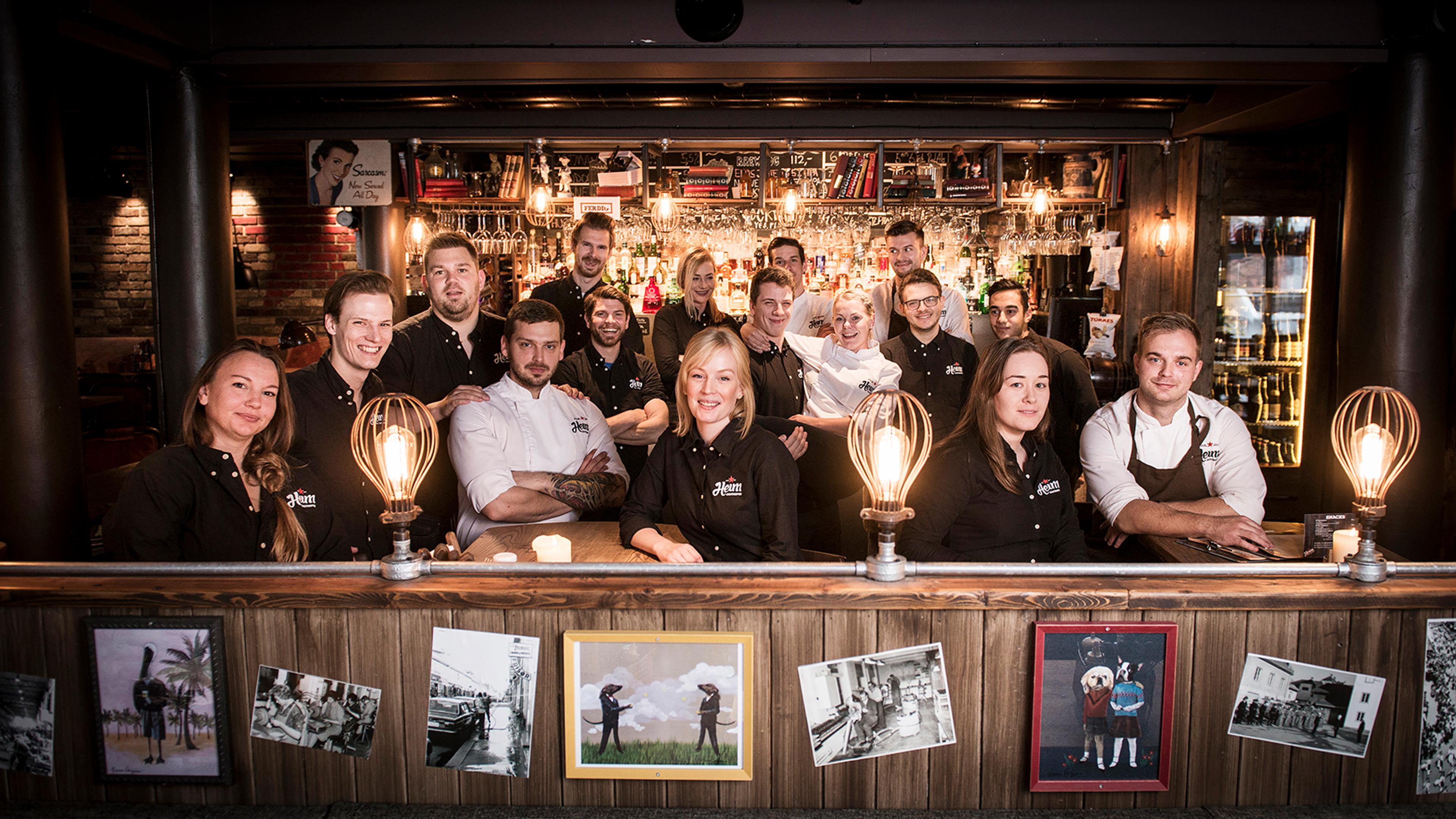 The employees at Heim Gastropub in LIllehammer