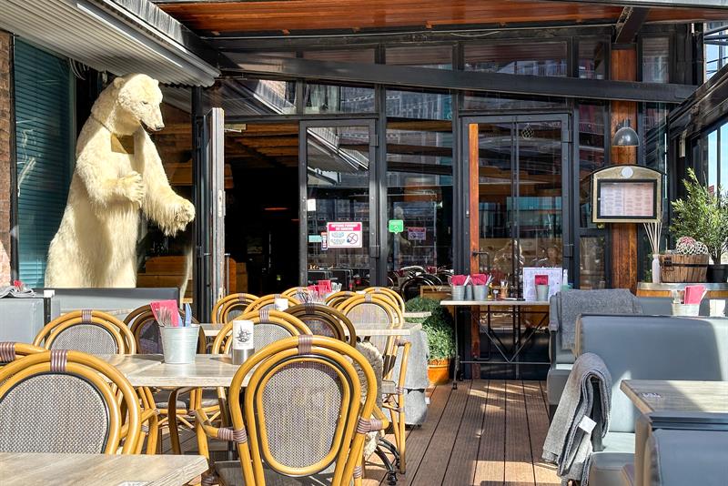 Outdoor seating.