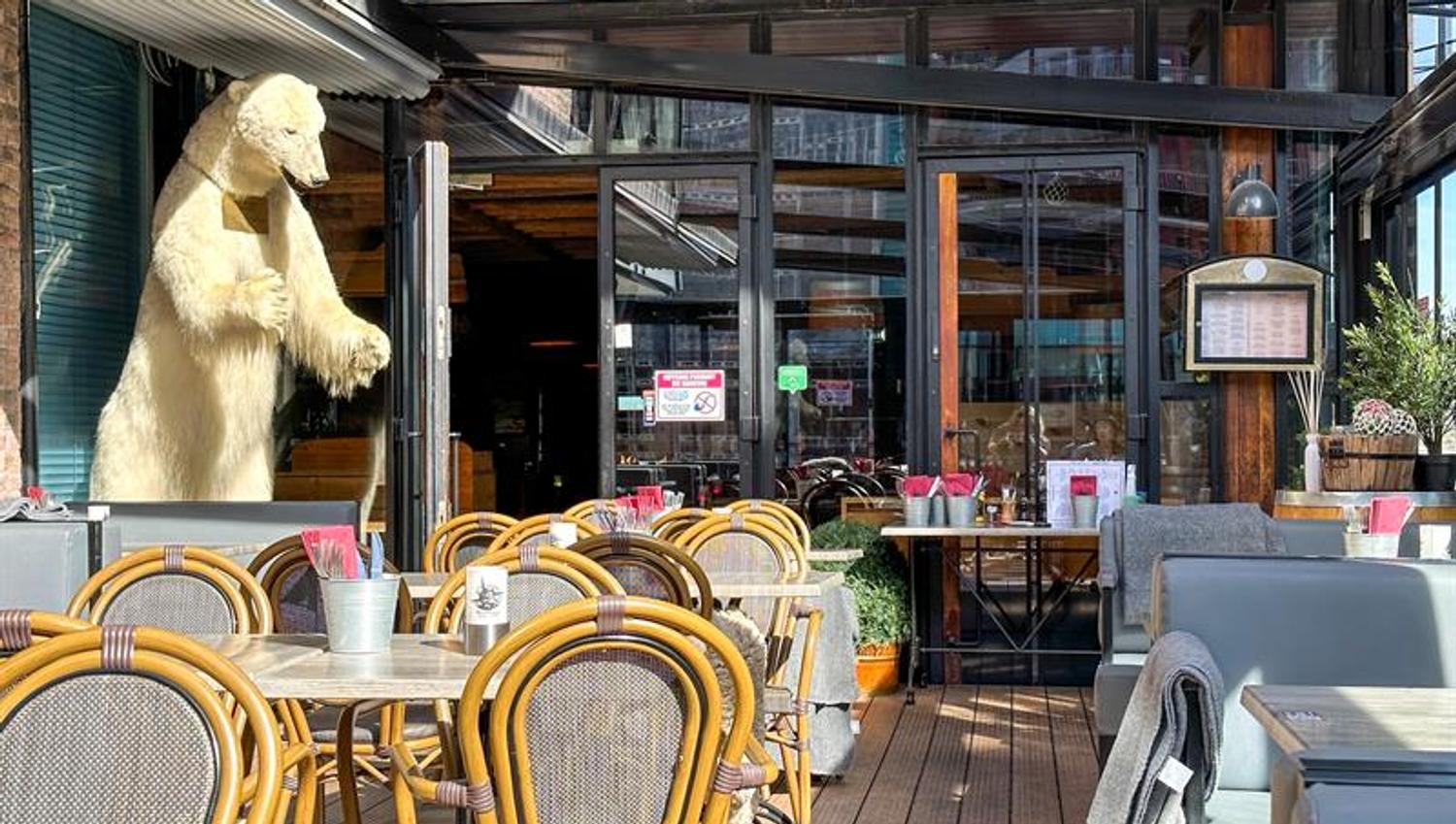 Outdoor seating.