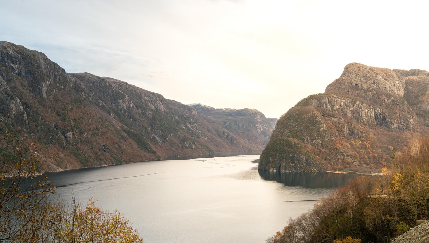 Scenic views of Frafjord along the road
