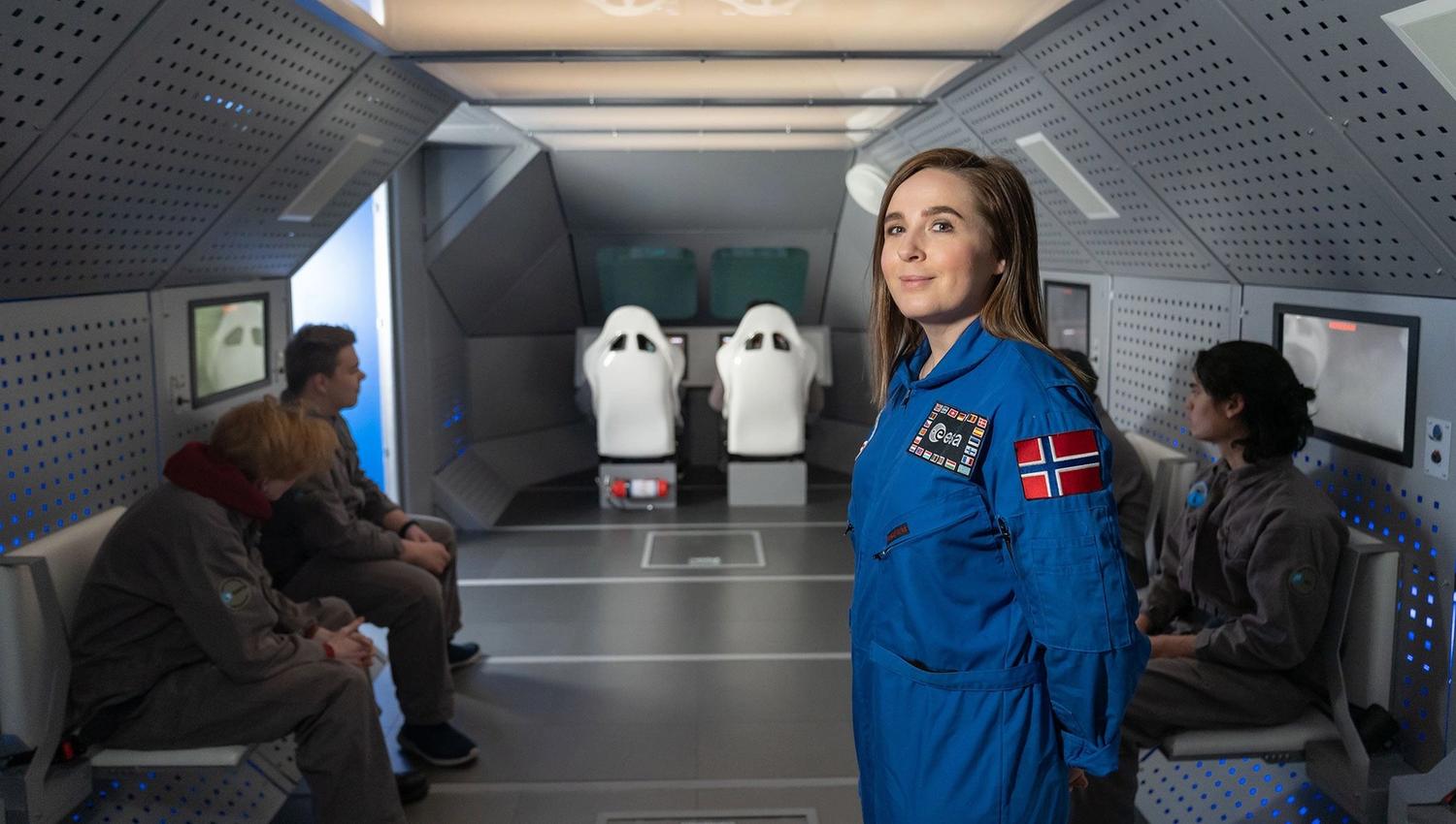 Anneline in the spaceship