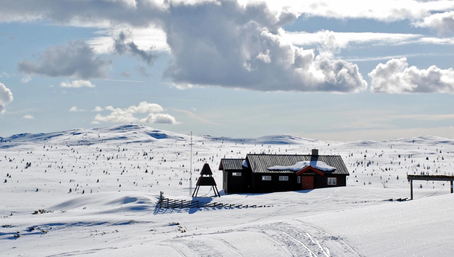 Nystølkyrkja om vinteren