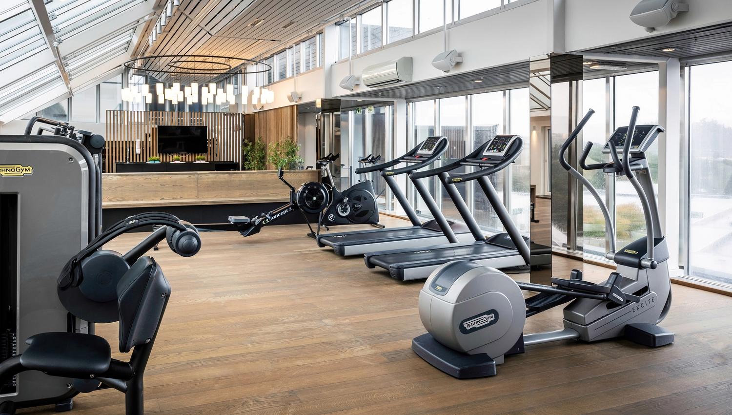 Treningsrom i toppetasjen