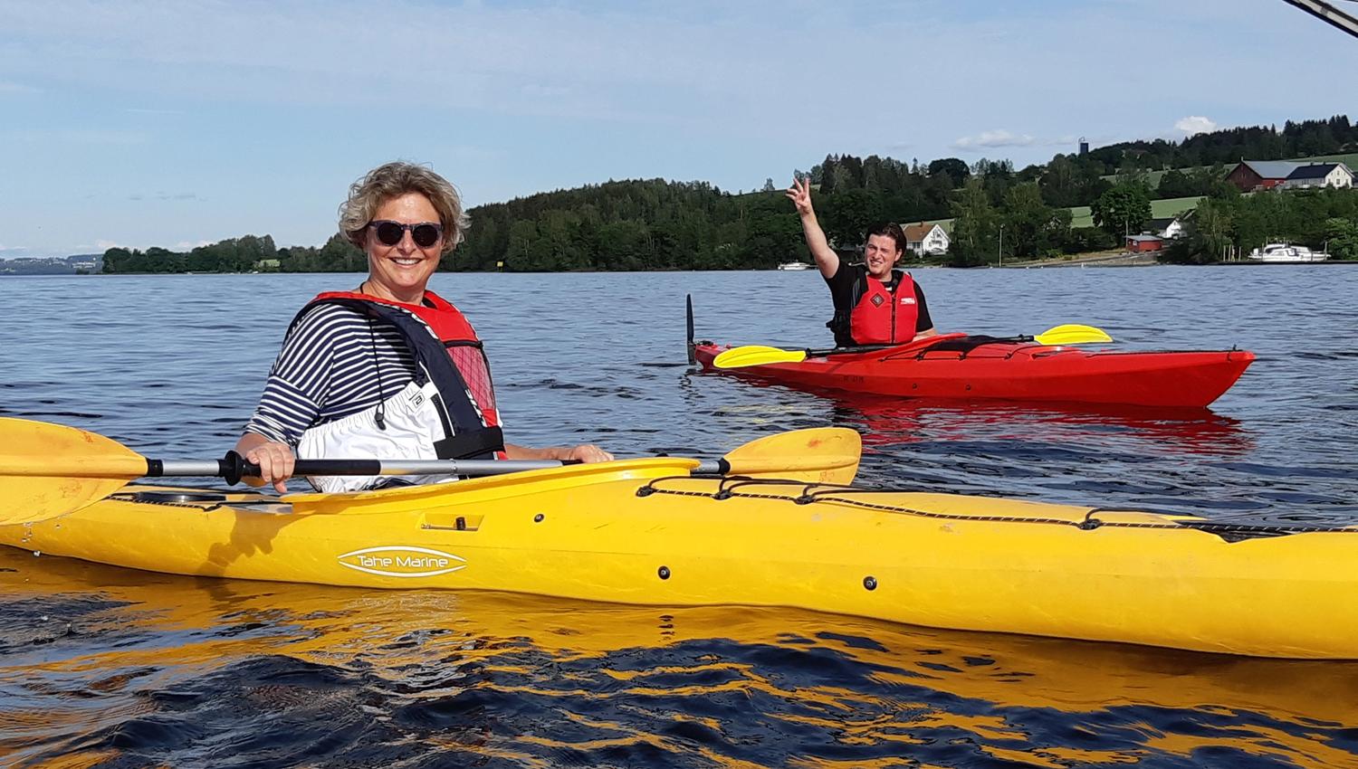 Kajakk padling på Mjøsa