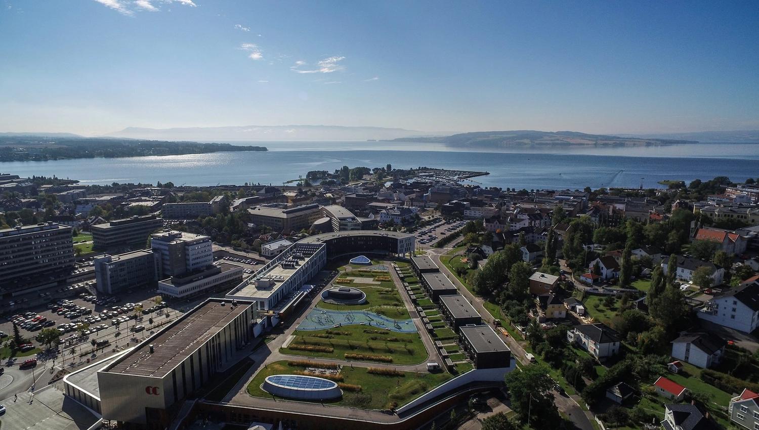 Dronebilde CC Stadion Hamar