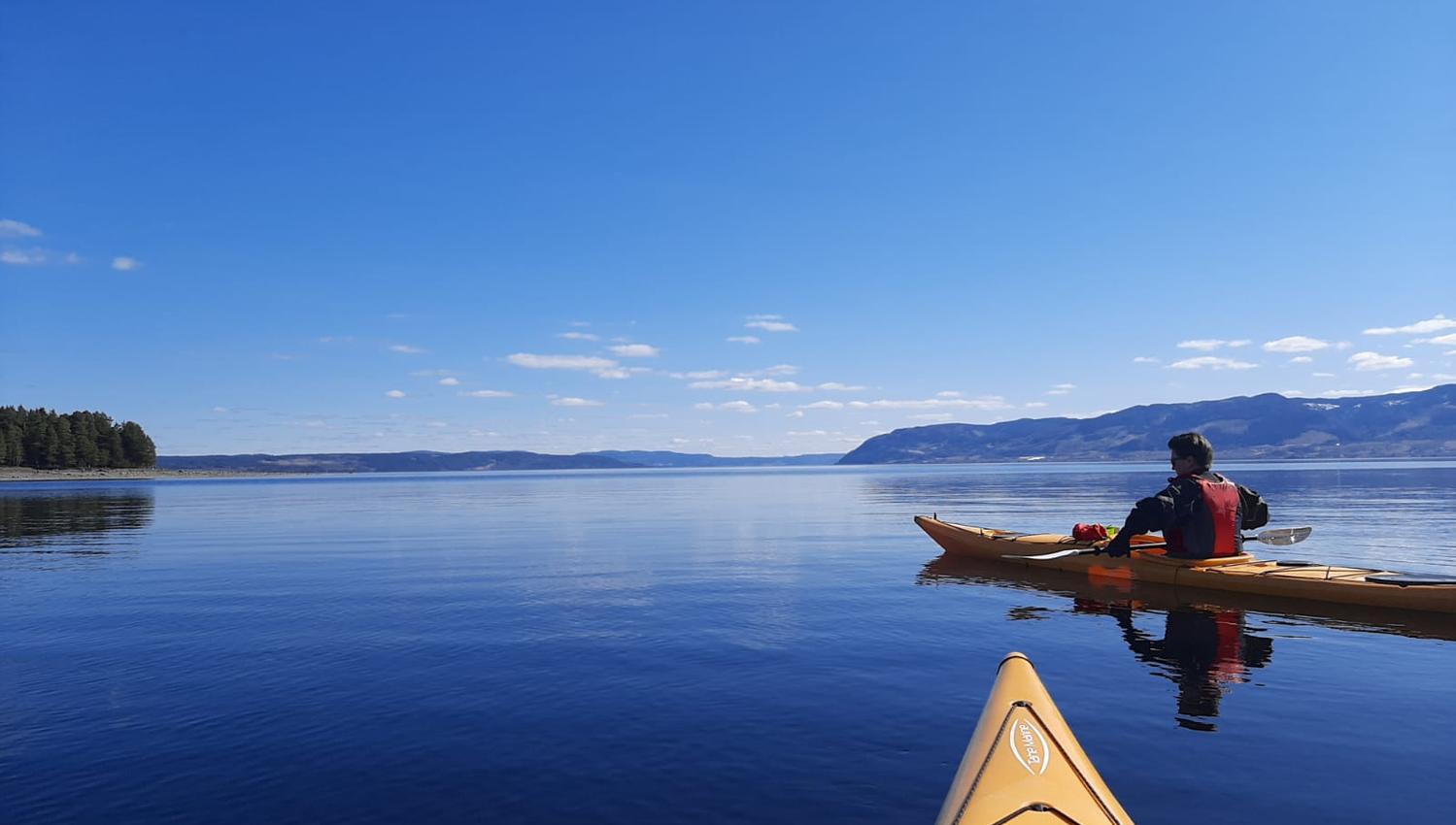 Kajakk padling på Mjøsa med kajakker fra Infoteket
