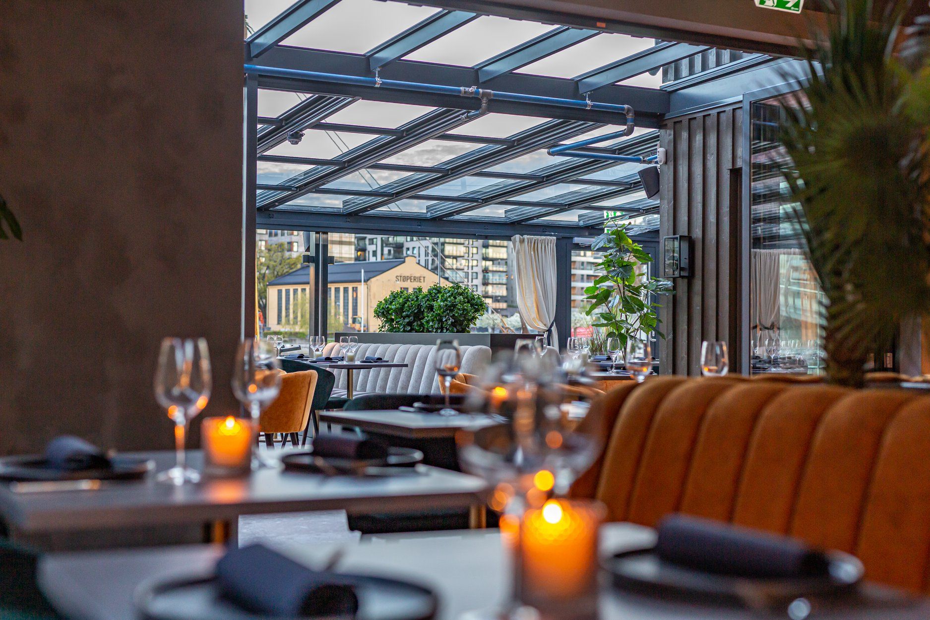 Restauranten med hyggelig atmosfære
