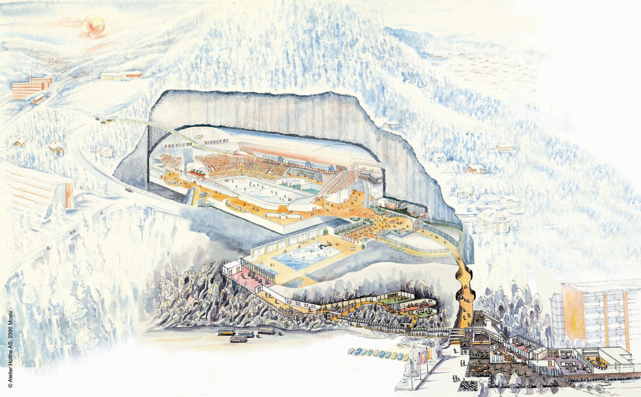 Gjøvik Olympiske Fjellhall - Oversiktstegning