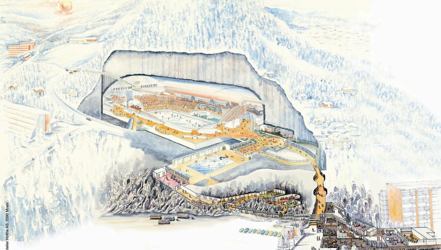 Gjøvik Olympiske Fjellhall - Oversiktstegning
