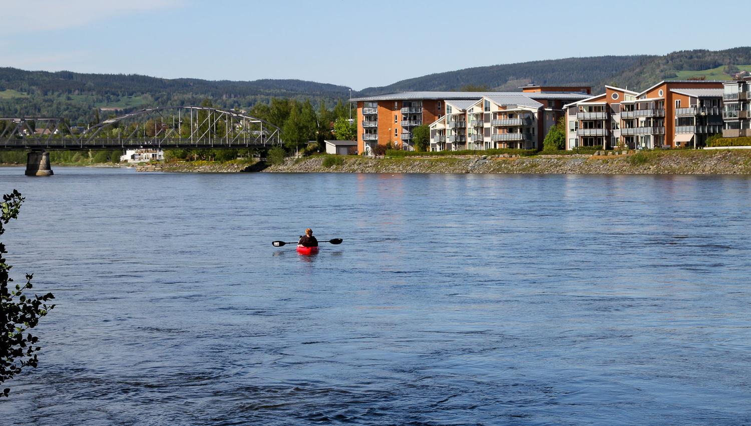Padling på Verdalselva