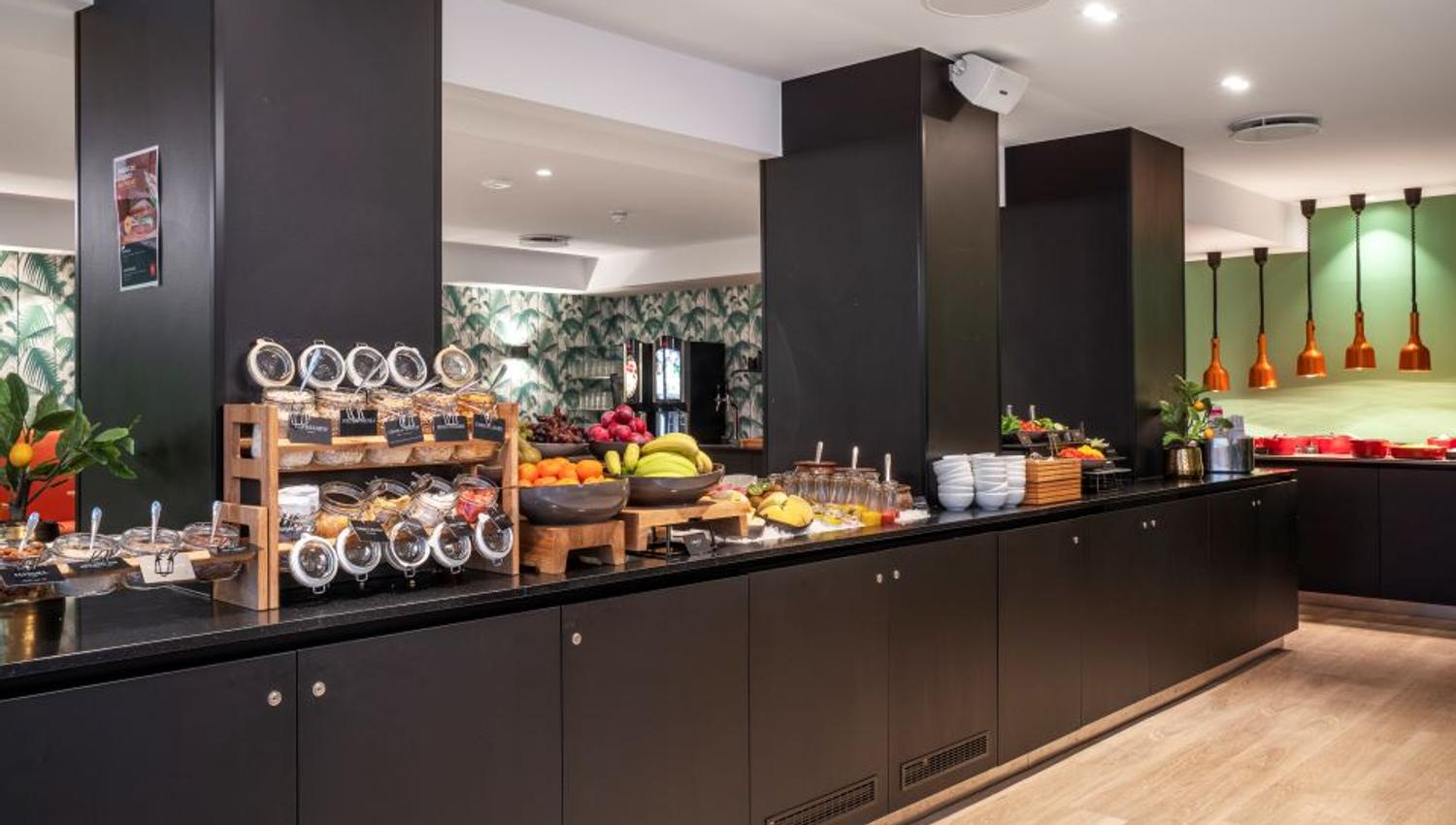 Breakfast buffet.