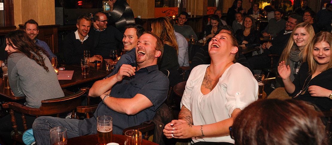 James Clark filled with laughing guests at StandUp evening