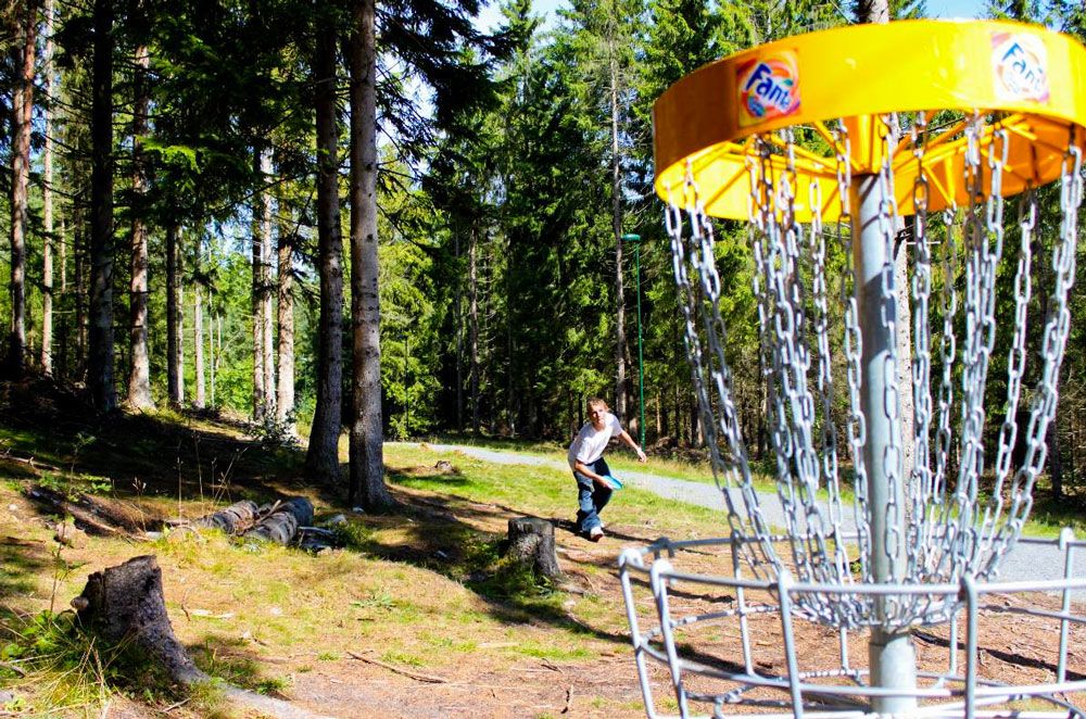 Frisbeegolf i Skien fritidspark